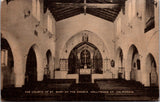 CA, HOLLYWOOD - Church of St Mary of the Angels interior - 1947 postcard - MB065