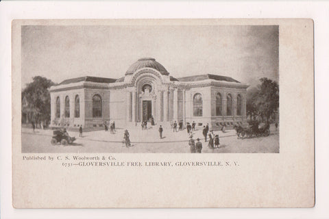 NY, GLOVERSVILLE - Gloversville Free Library postcard - MB0669