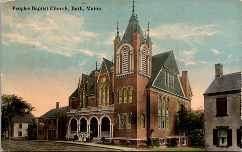 ME, Bath - Peoples Baptist Church postcard - MB0713
