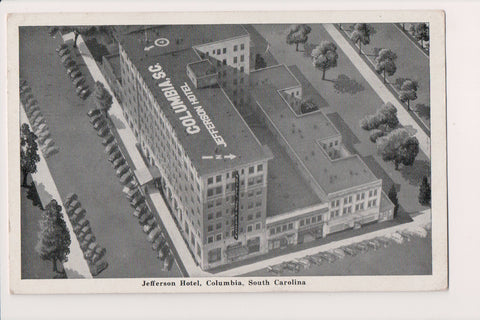 SC, COLUMBIA - Jefferson Hotel, Mortimer Cosby Manager postcard - MB0854