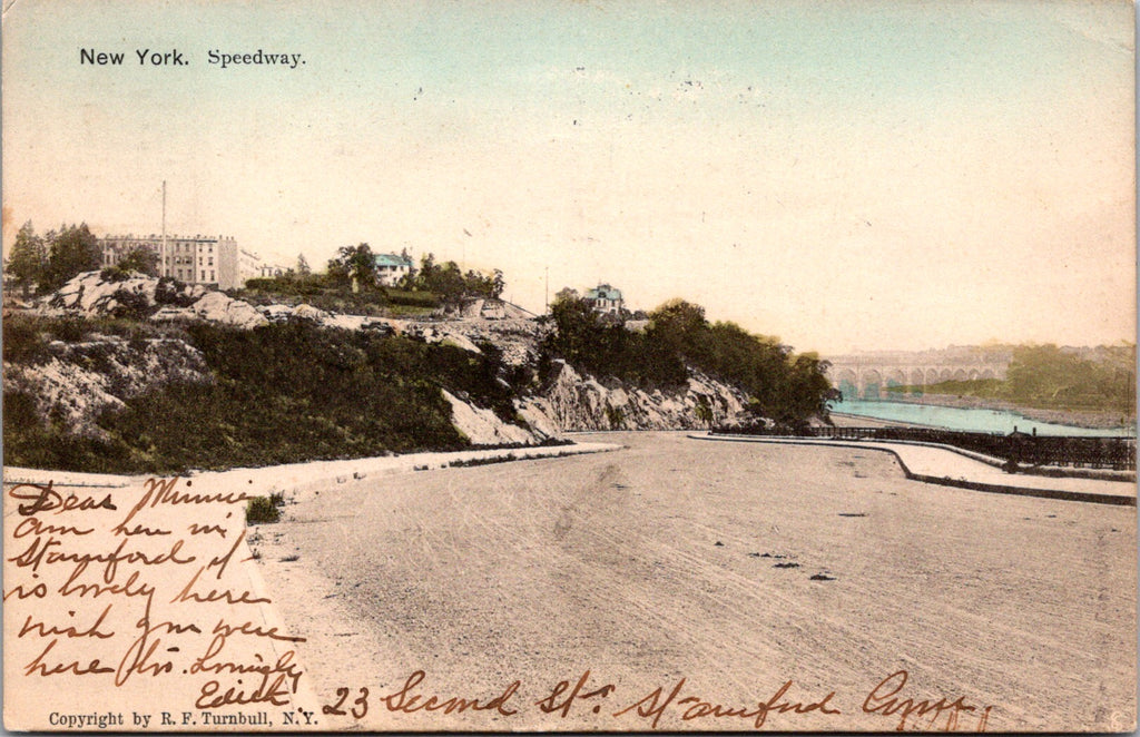 NY, NEW YORK CITY - Speedway - R F Turnbull / H Hagemeister postcard - MB0900