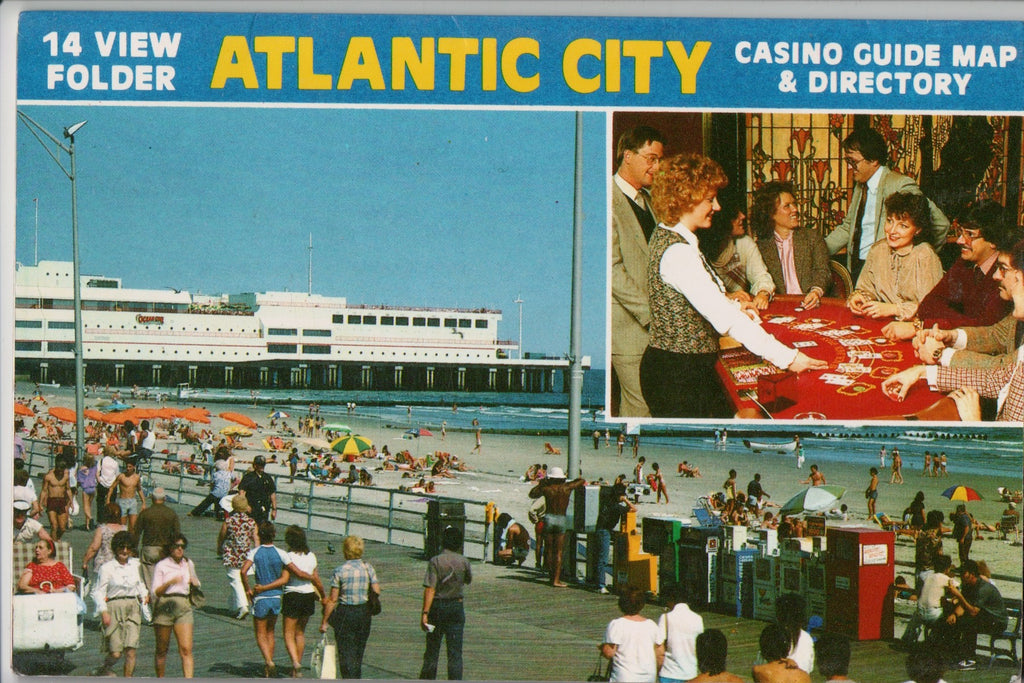 NJ, ATLANTIC CITY - Souvenir Folder - Casino Guide Map, Directory - NJ0001