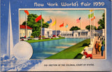 NY, NEW YORK CITY - Worlds Fair 1939 - Colonial Court of States postcard - NL0123