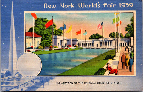 NY, New York - Worlds Fair 1939 - Colonial Court of States postcard - NL0123