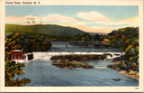 NY, CORINTH - Curtis Dam, bridge, power house postcard - NL0125