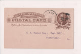 ME, DEXTER - 1886 Postal Card, Crosby & Crosby - NL0406