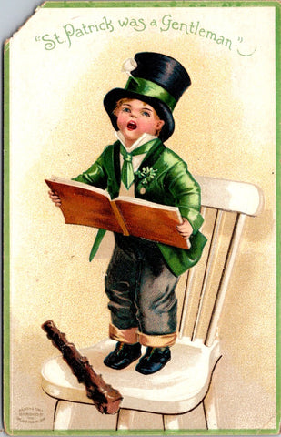 St Patrick - St Patricks Day - unsigned Clapsaddle postcard? - NL0498
