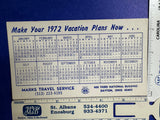 OH, Dayton - Marks Travel Service - 1972 Calendar blotter - NL0548