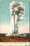 WY, YELLOWSTONE - Old Faithful geyser, Yellowstone Park postcard - NL0563