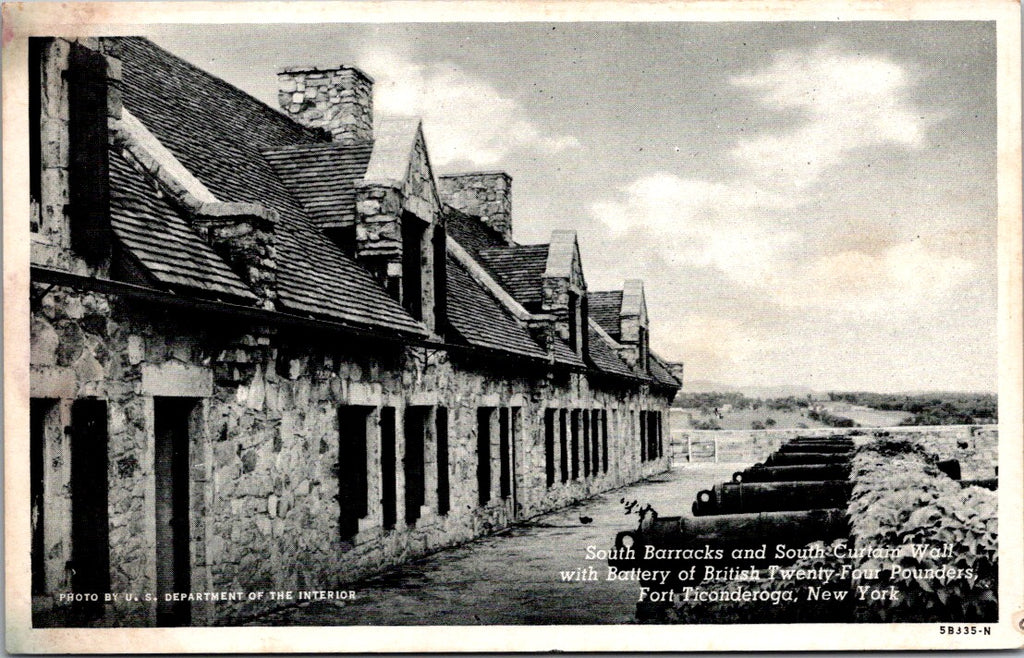 NY, FORT TICONDEROGA - South Barracks, South Curtain Wall postcard - NL0570