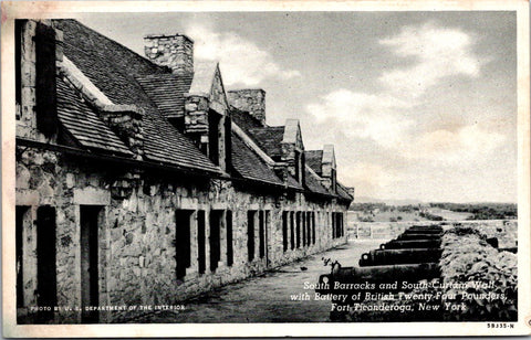 NY, FORT TICONDEROGA - South Barracks, South Curtain Wall postcard - NL0570