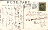 Easter - Anthropomorphic Rabbit, old man gnome near mushroom postcard - NL0572