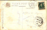 Easter - Girl laying down, hen and a bunch of chicks around her postcard - NL0580