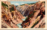 WY, YELLOWSTONE - Grand Canyon from Lower Falls, Yellowstone Park postcard - NL0593
