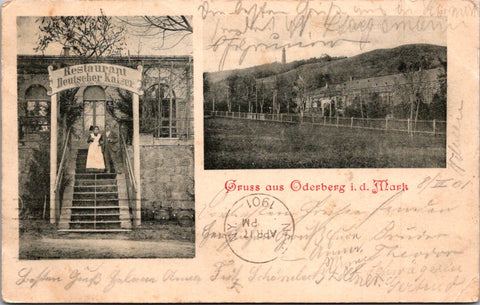 Foreign postcard - ODERBERG, Germany - Restaurant w/owners? - NL0682