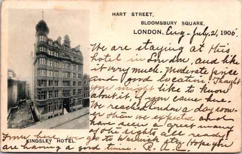 Foreign postcard - LONDON, England - Kingsley Hotel - NL0686