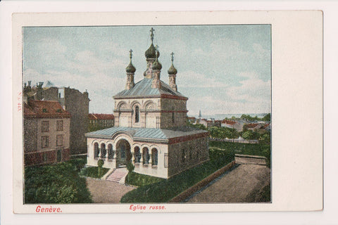 Foreign postcard - GENEVE, Switzerland - Russian Church closeup - NL0693