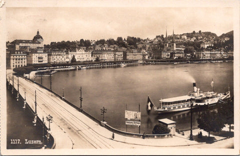 Foreign postcard - LUZERN, Switzerland - Lucerne 1936 RPPC - NL0696