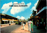 Foreign postcard - OLONGAPO, Philippines - Street scene, sailors, signs postcard - NL0750