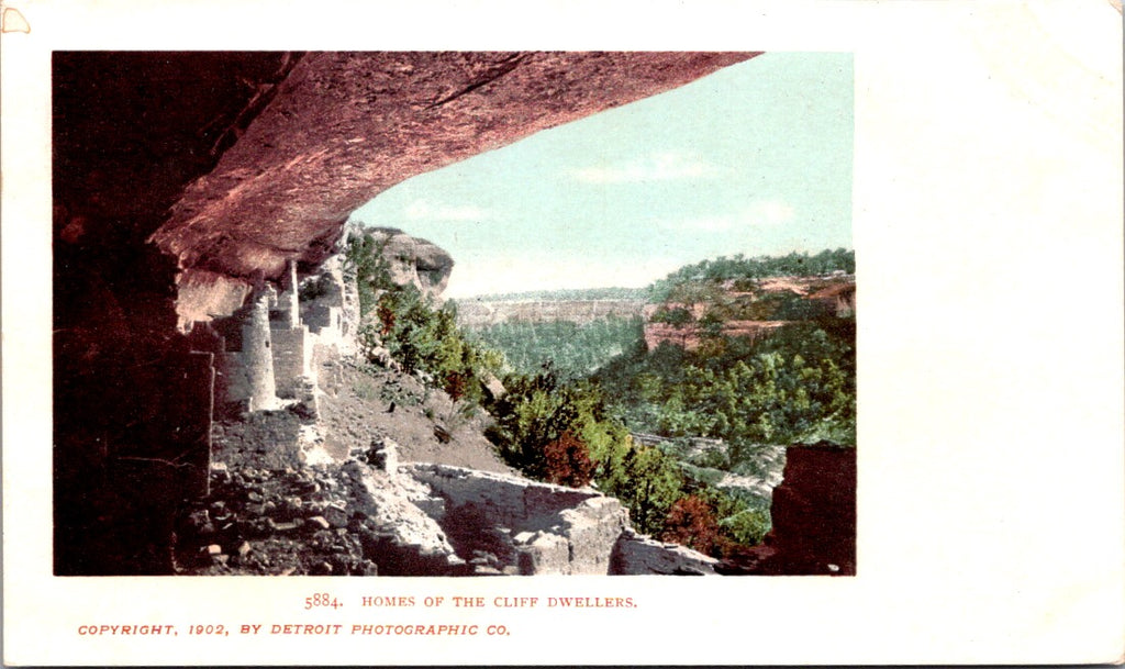Unknown Location - HOMES OF THE CLIFF DWELLERS - Detroit Photographic postcard - NL0801-1