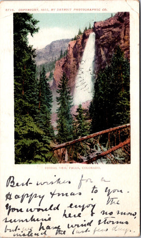 CO, TELLURIDE - Bridal Veil Falls  - Detroit Photographic postcard - NL0807