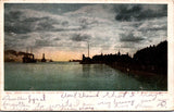 Unknown Location - NIGHT FALL ON THE ST CLAIR RIVER - Detroit Photographic postcard - NL0810