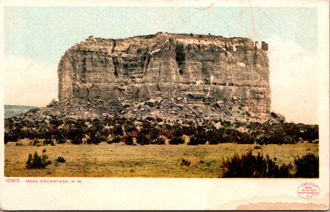 NM, ENCANTED MESA - close up of Mesa Encantada - Detroit Photographic postcard - NL0812