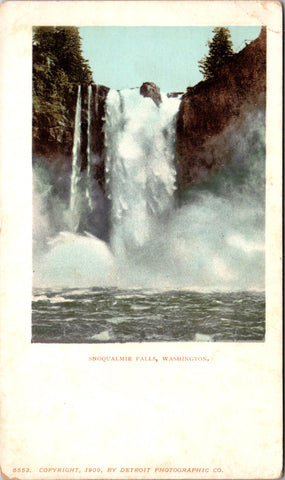 WA, SNOQUALMIE - Falls up close - Detroit Photographic postcard - NL0816