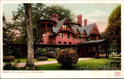 CT, HARTFORD - Mark Twain House - Detroit Publishing Co postcard - NL0820