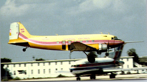Plane postcard - SHAWNEE Airlines, Douglas DC-3 - NL0881