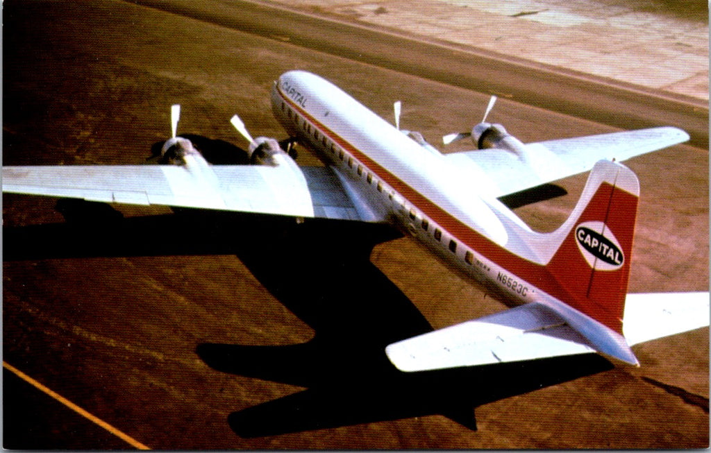 Plane postcard - CAPITAL Airlines, Douglas DC-6B - NL0886