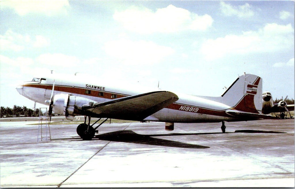 Plane postcard - SHAWNEE Airlines, Douglas DC-3 - NL0887