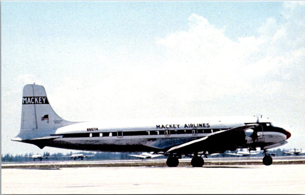 Plane postcard - MACKEY Airlines, Douglas DC-6 - NL0902