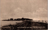 CT, MILFORD - Charles Island and Sand Bar, people - vintage postcard - NY0092