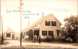 NH, HAMPTON - Geo Elkins, Harness Shop & House - 1918 RPPC postcard - QC0002