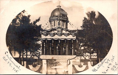 VT, MONTPELIER - State Capitol decked out for Centennial RPPC postcard - QC0004