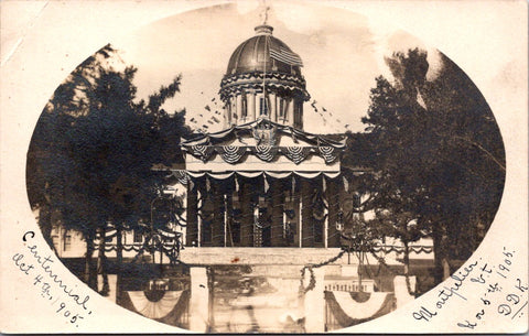VT, Montpelier - State Capitol decked out for Centennial RPPC postcard - QC0004