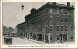 VT, BELLOWS FALLS  - Hotel Windham and area before fire Mar 26, 1912 postcard -