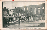 VT, BELLOWS FALLS - Ruins of the $250,000 fire Mar 26, 1912 postcard - QC0022