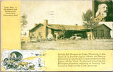WY, CODY - Buffalo Museum log building, Yellowstone park postcard - QC0047