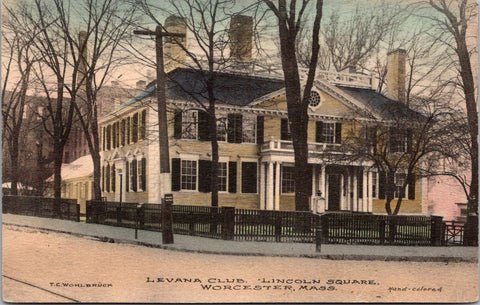 MA, WORCESTER - Levana Club, Lincoln Square - T C Wohlbruck postcard - QC0067