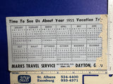 OH, Dayton - Marks Travel Service - 1955 Calendar blotter - R00622