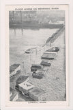 MA, LOWELL - Flood scene on Merrimac River- Tichnor Bros postcard - R00874