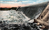 WI, Superior - Great Northern Power Co dam, with a man in a hat postcard - S0155