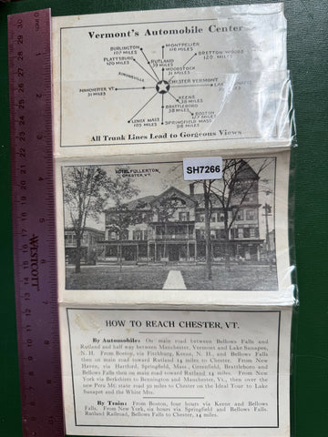 VT, Chester - How to reach Chester & The Fullerton info trifold - SH7266