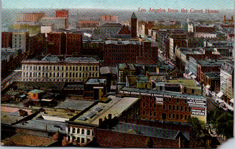 CA, Los Angeles - aerial view from Court House - M Rieder #3690 postcard - SH730