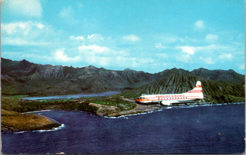 Plane postcard - HAWAIIAN Airlines Convair 340 close up postcard - SL2012