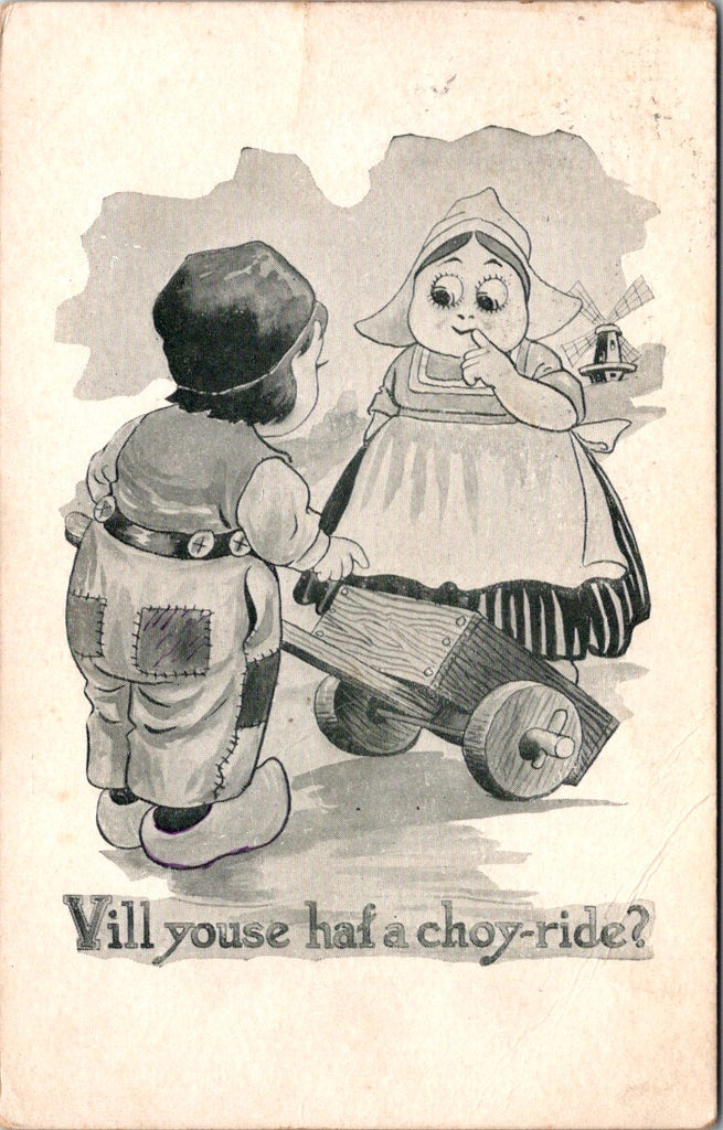 Greetings - Misc - Dutch boy and girl postcard - SL2013