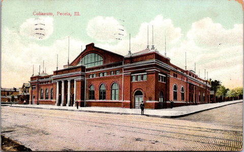 IL, PEORIA - Coliseum - 1909 postcard - SL2472