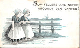 Greetings - Misc - Dutch girls together - Blue Dutch postcard - SL2610